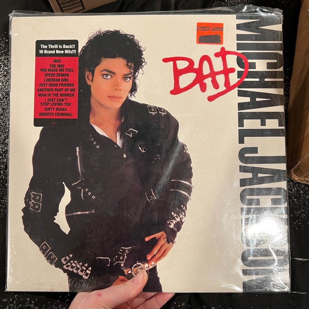 Original vinyl, Michael Jackson Bad album, sealed with store sticker